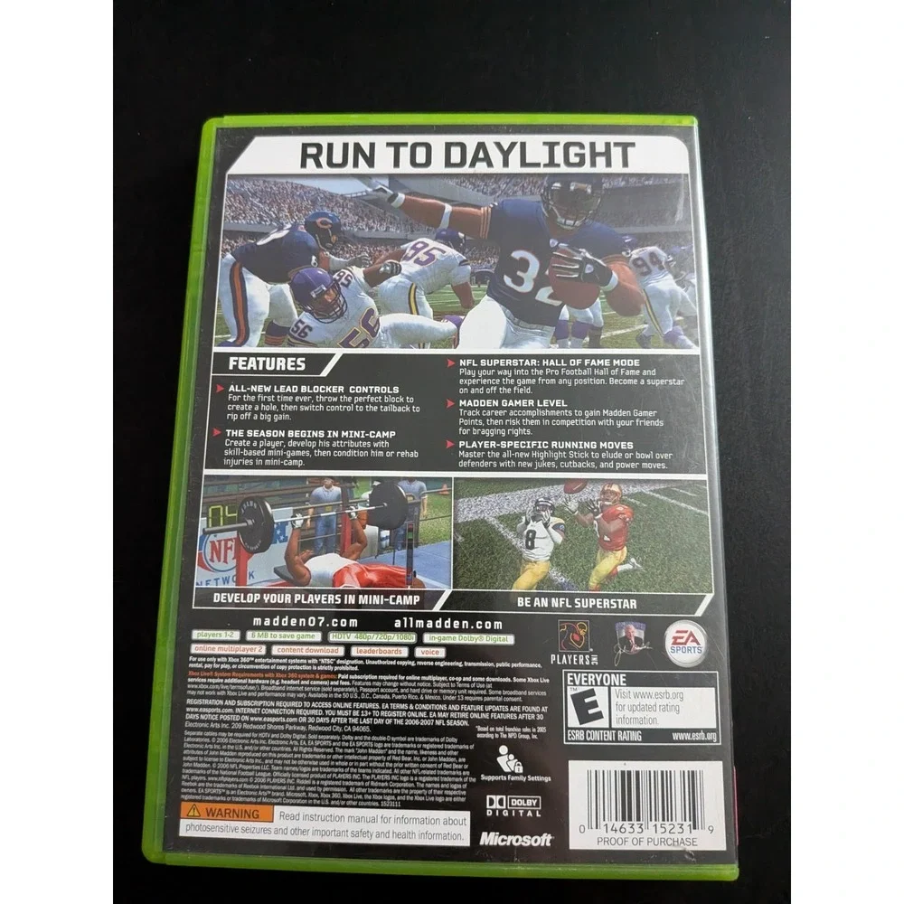 Madden NFL 07 Xbox 360 Football Video Game CIB COMPLETE & TESTED Shaun Alexander